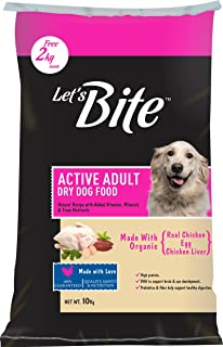 Let’s Bite Active Adult Dog Food – 10kg & 20kg (2kg Extra Free Inside)